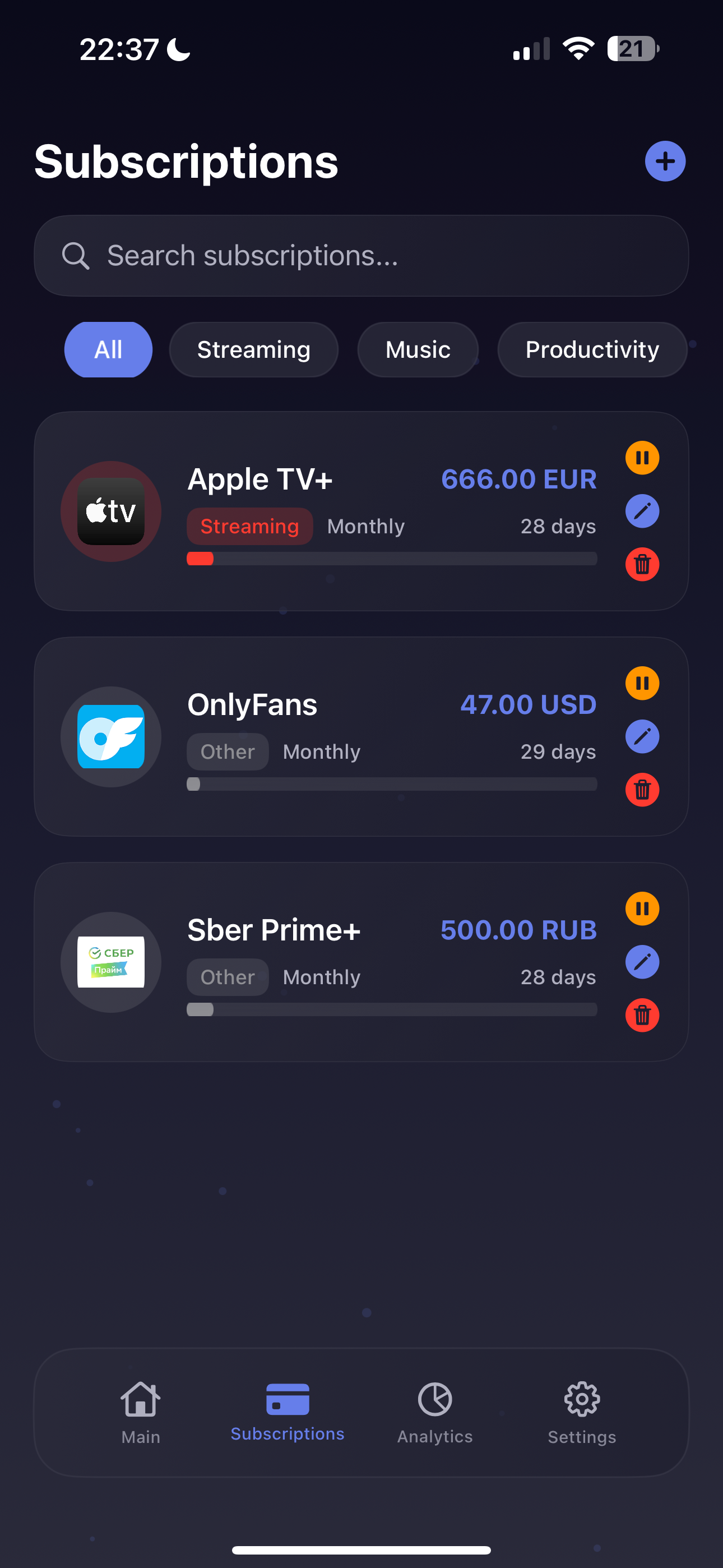 Subscriptions